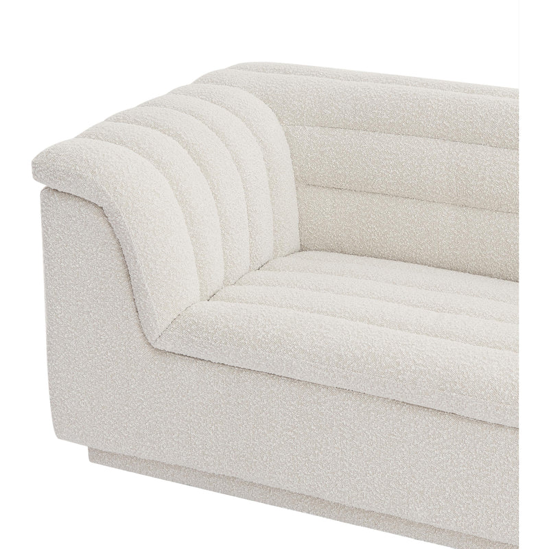 Meridian Cascade Cream Boucle Fabric Loveseat IMAGE 10