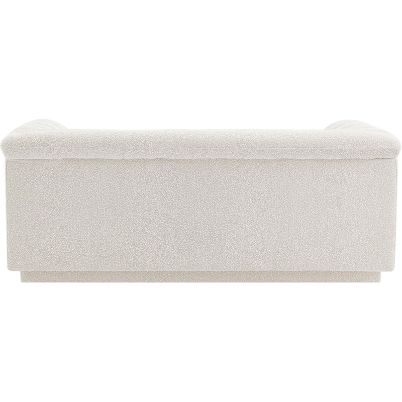 Meridian Cascade Cream Boucle Fabric Loveseat IMAGE 3