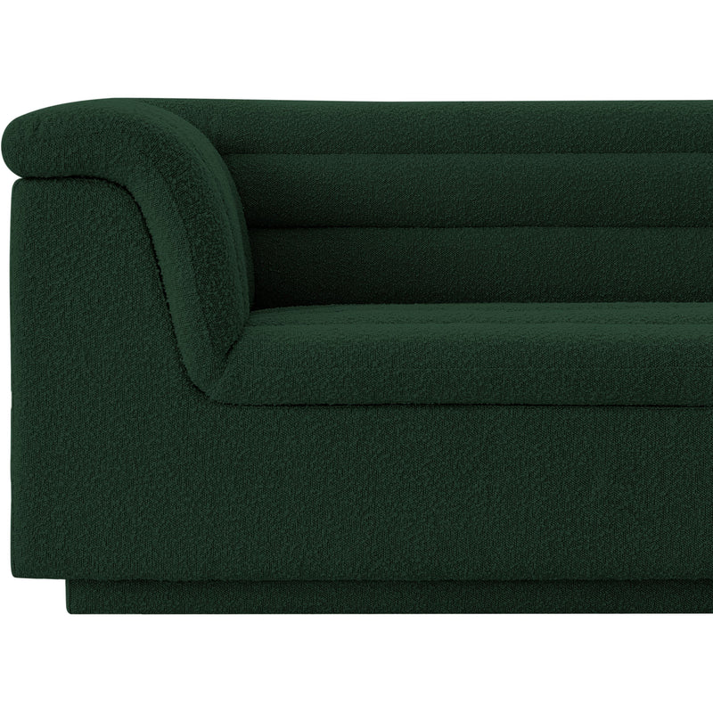 Meridian Cascade Green Boucle Fabric Loveseat IMAGE 11