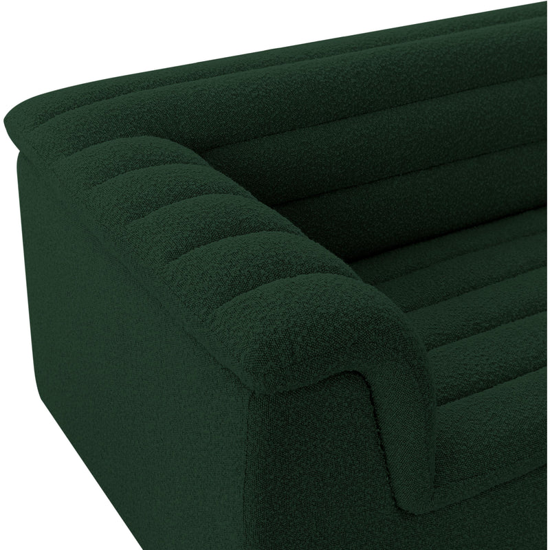 Meridian Cascade Green Boucle Fabric Loveseat IMAGE 12