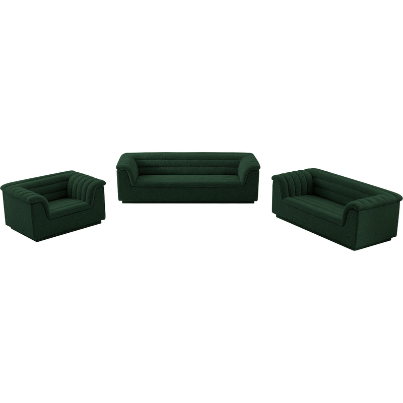 Meridian Cascade Green Boucle Fabric Loveseat IMAGE 16