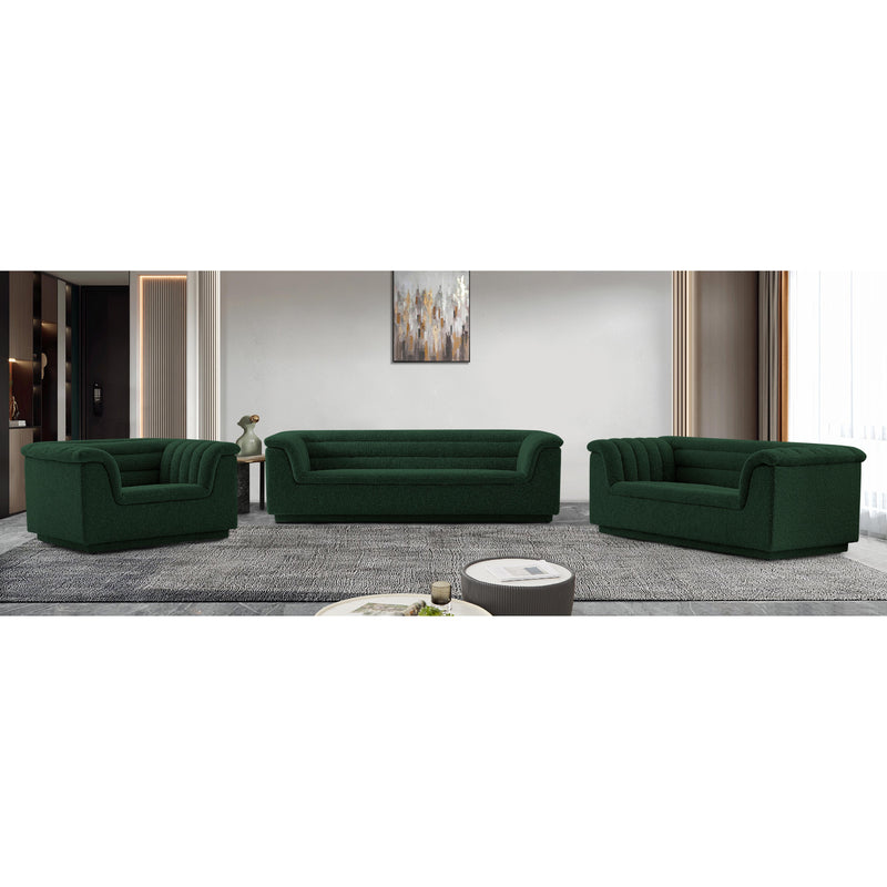 Meridian Cascade Green Boucle Fabric Loveseat IMAGE 17