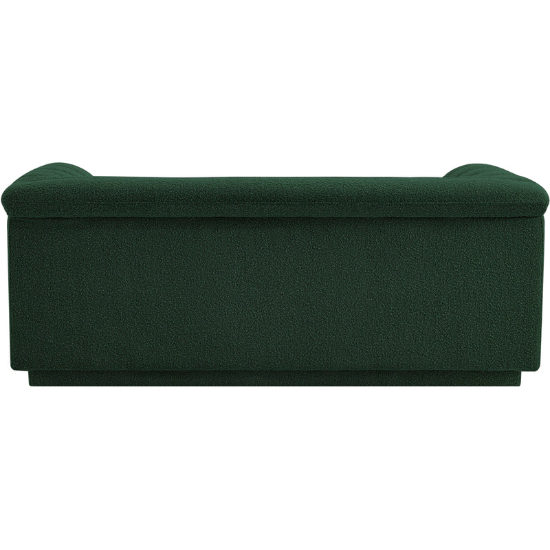 Meridian Cascade Green Boucle Fabric Loveseat IMAGE 3