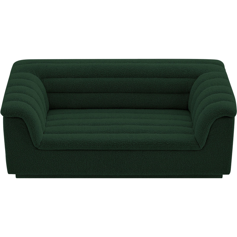 Meridian Cascade Green Boucle Fabric Loveseat IMAGE 4