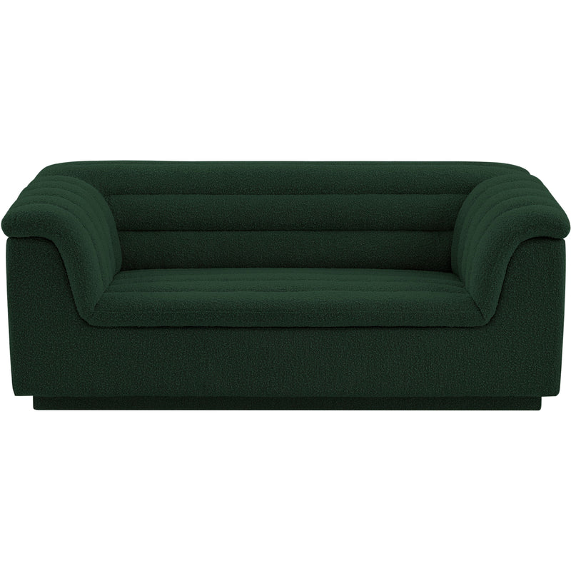 Meridian Cascade Green Boucle Fabric Loveseat IMAGE 5