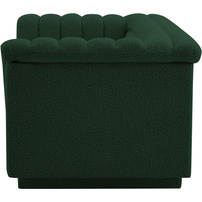 Meridian Cascade Green Boucle Fabric Loveseat IMAGE 6