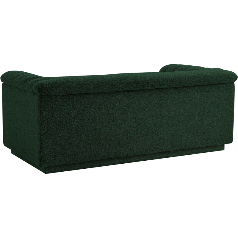 Meridian Cascade Green Boucle Fabric Loveseat IMAGE 7