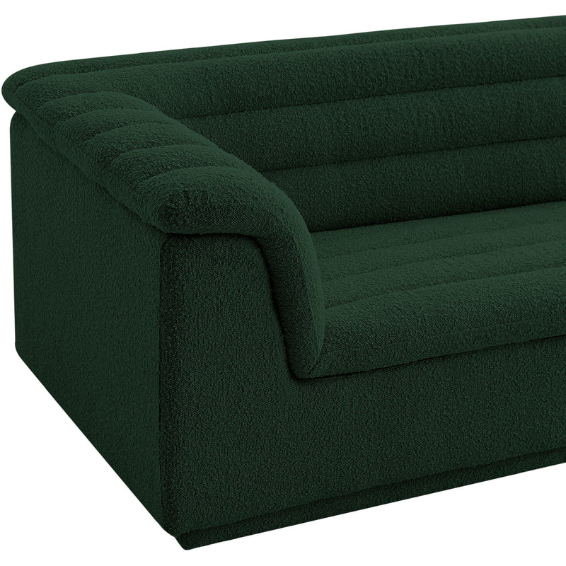 Meridian Cascade Green Boucle Fabric Loveseat IMAGE 8