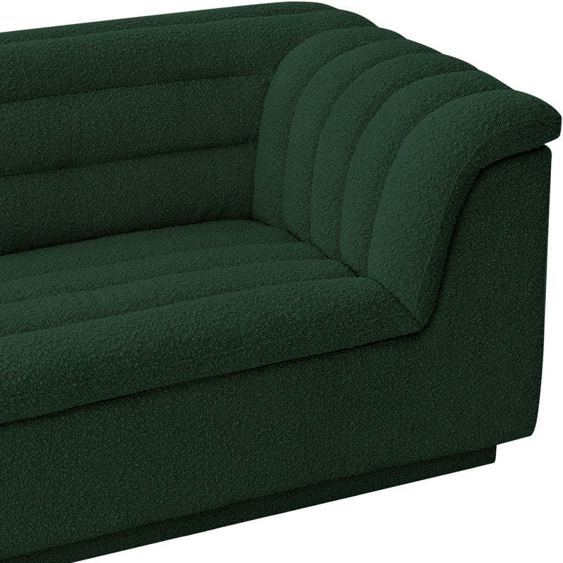 Meridian Cascade Green Boucle Fabric Loveseat IMAGE 9