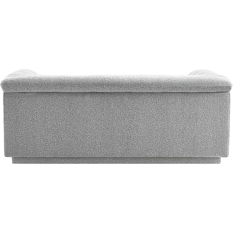 Meridian Cascade Grey Boucle Fabric Loveseat IMAGE 3