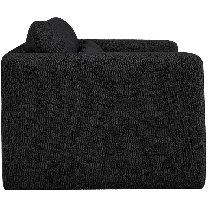 Meridian Stylus Black Boucle Fabric Loveseat IMAGE 7