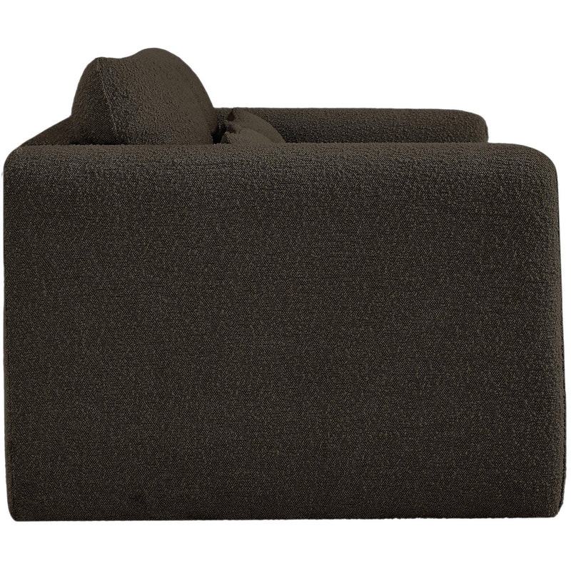 Meridian Stylus Brown Boucle Fabric Loveseat IMAGE 7