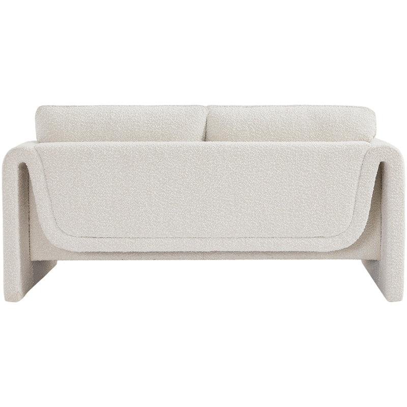 Meridian Stylus Cream Boucle Fabric Loveseat IMAGE 3