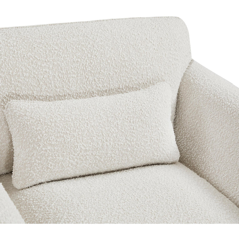 Meridian Stylus Cream Boucle Fabric Loveseat IMAGE 9