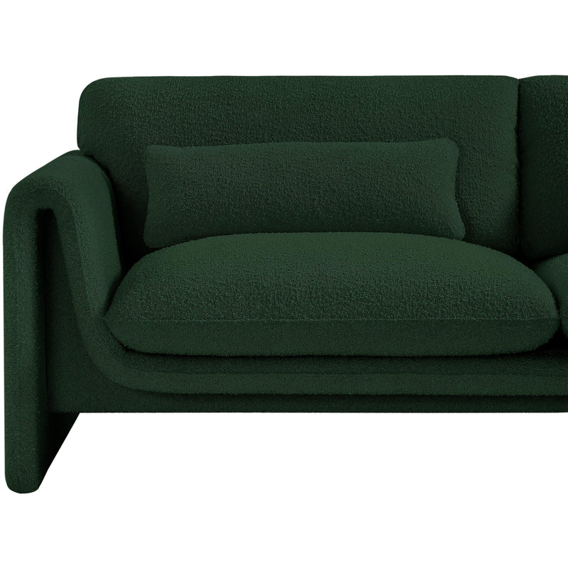 Meridian Stylus Green Boucle Fabric Loveseat IMAGE 10