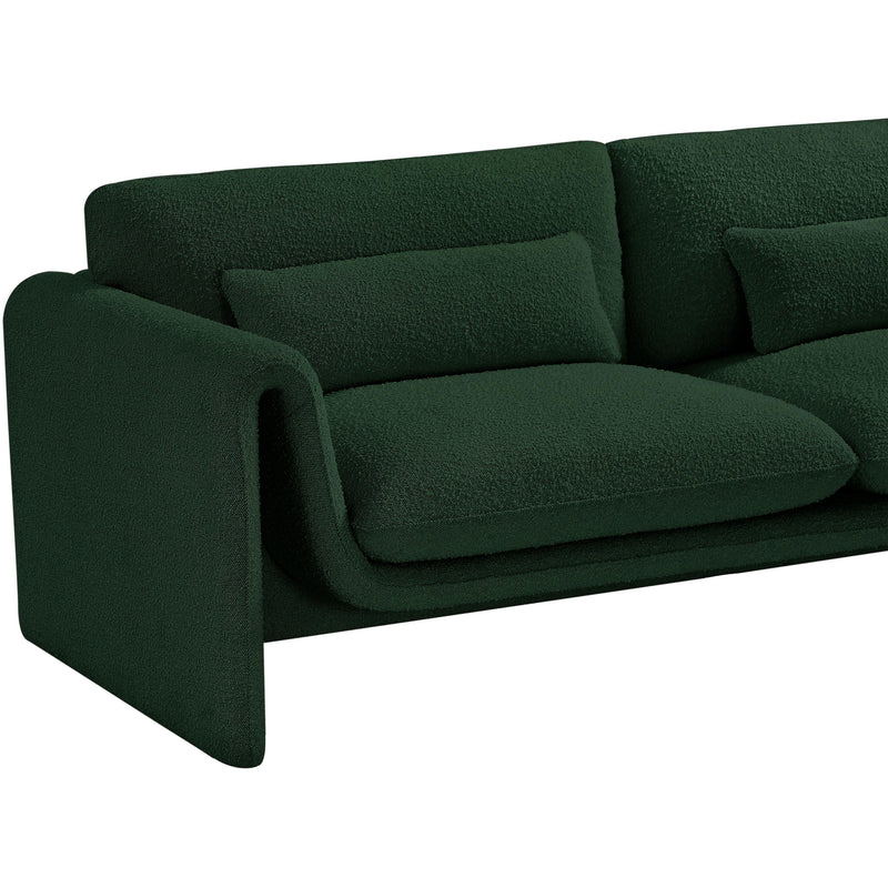 Meridian Stylus Green Boucle Fabric Loveseat IMAGE 12