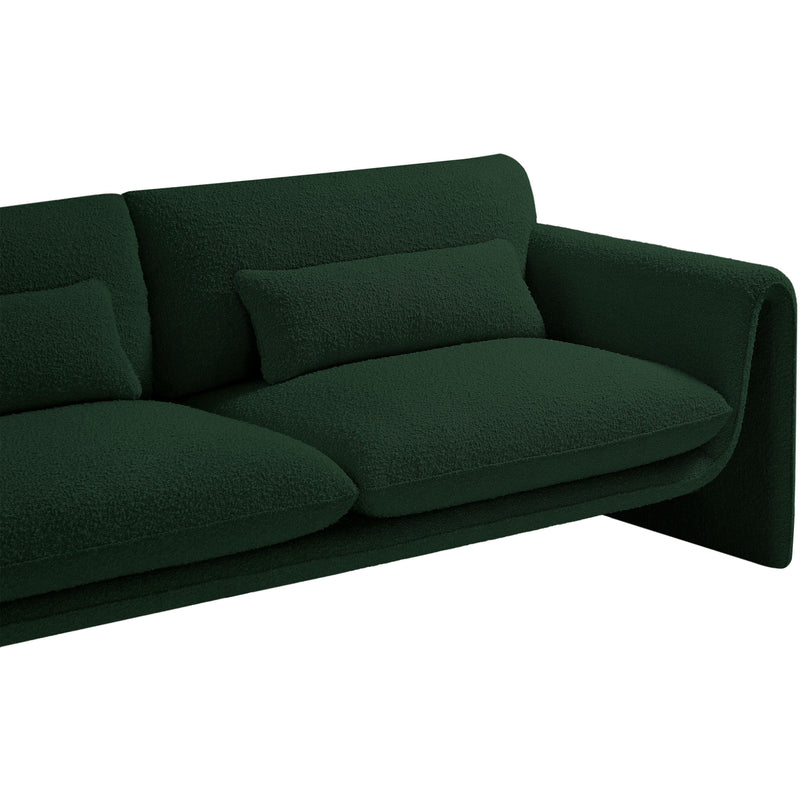 Meridian Stylus Green Boucle Fabric Loveseat IMAGE 8