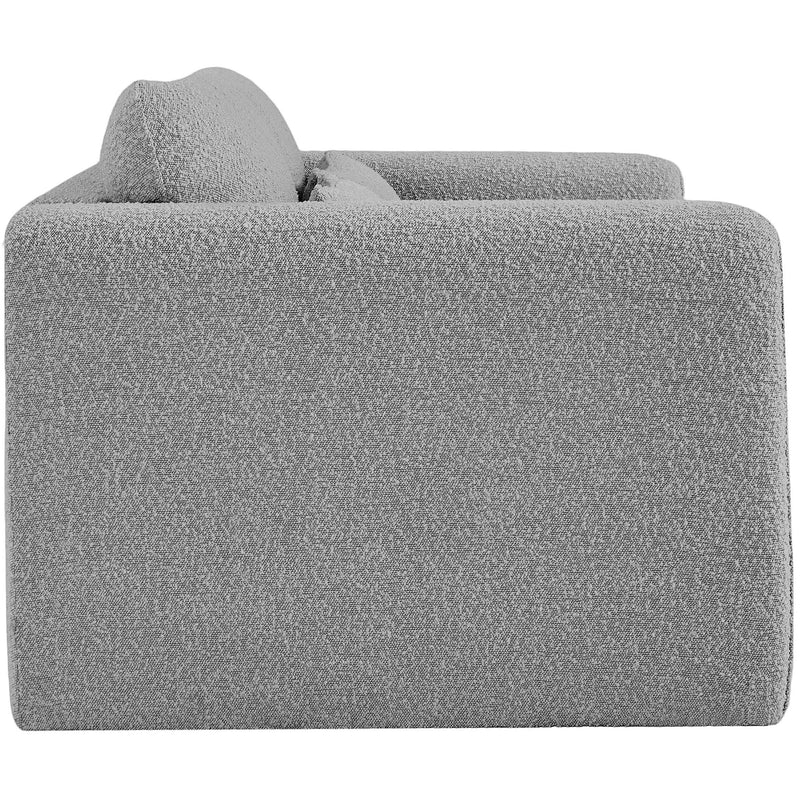 Meridian Stylus Grey Boucle Fabric Loveseat IMAGE 7