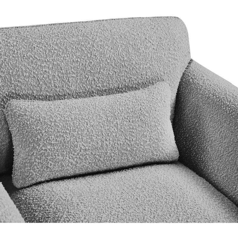 Meridian Stylus Grey Boucle Fabric Loveseat IMAGE 9