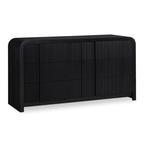 Diamond Modern Furniture Meridian Fluted Dresser 314Black-D IMAGE 1