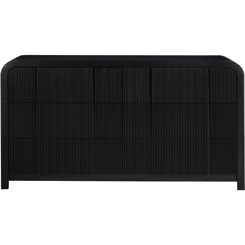 Diamond Modern Furniture Meridian Fluted Dresser 314Black-D IMAGE 3