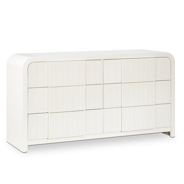 Diamond Modern Furniture Meridian Fluted Dresser 314Cream-D IMAGE 1