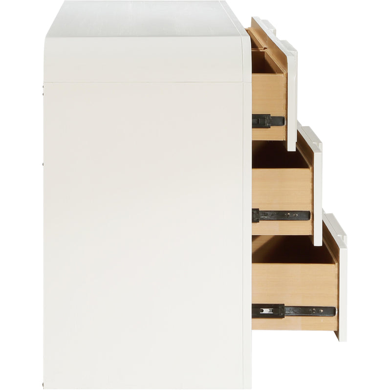 Diamond Modern Furniture Meridian Fluted Dresser 314Cream-D IMAGE 6