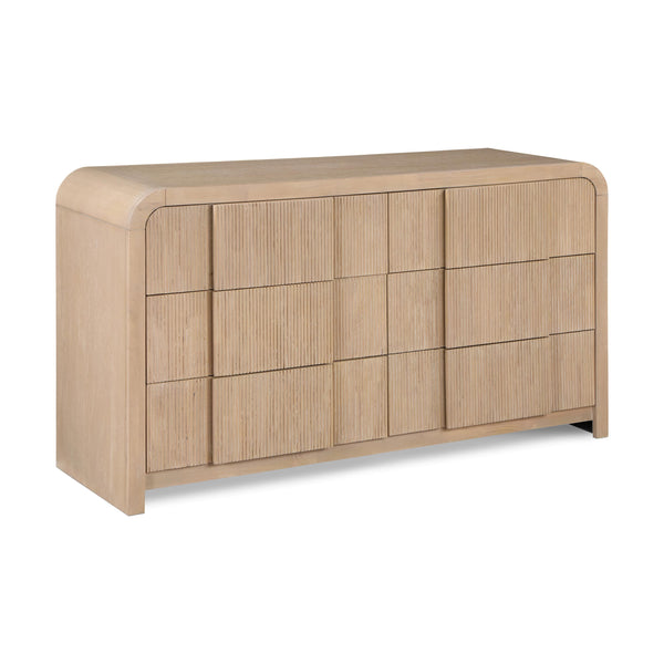 Diamond Modern Furniture Meridian Fluted Dresser 314Natural-D IMAGE 1