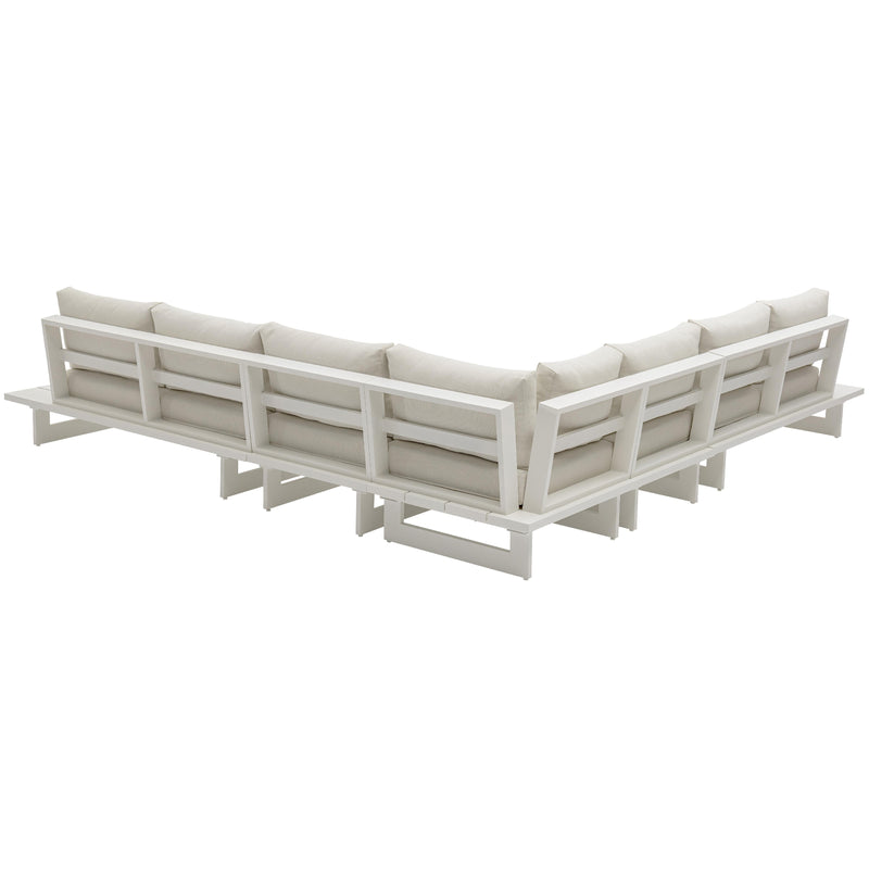 Meridian Maldives Cream Water Resistant Fabric Outdoor Patio Modular Sectional IMAGE 3