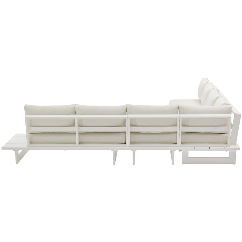 Meridian Maldives Cream Water Resistant Fabric Outdoor Patio Modular Sectional IMAGE 4