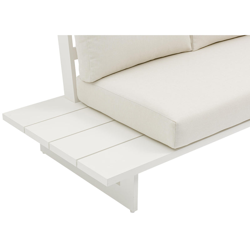 Meridian Maldives Cream Water Resistant Fabric Outdoor Patio Modular Sectional IMAGE 6