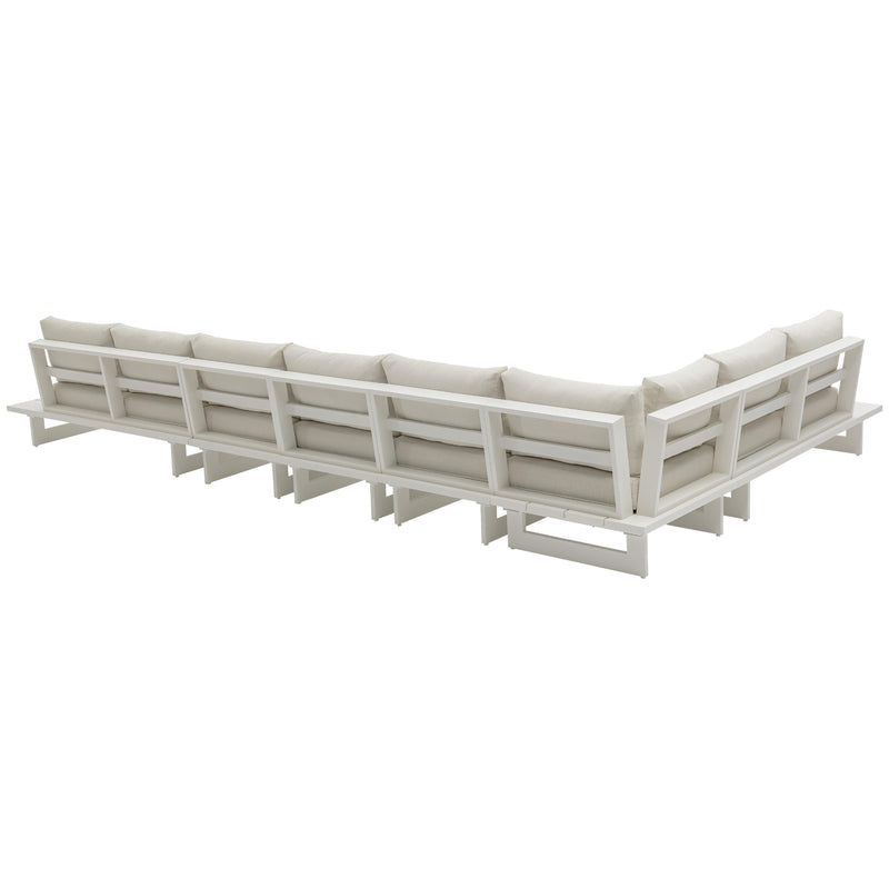 Meridian Maldives Cream Water Resistant Fabric Outdoor Patio Modular Sectional IMAGE 3