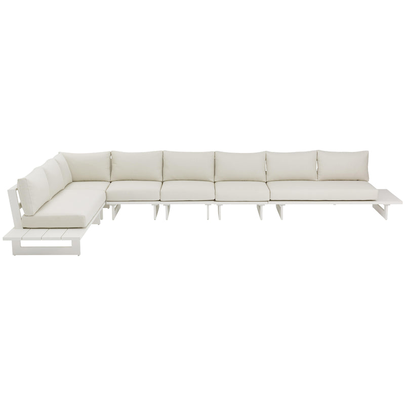 Meridian Maldives Cream Water Resistant Fabric Outdoor Patio Modular Sectional IMAGE 5