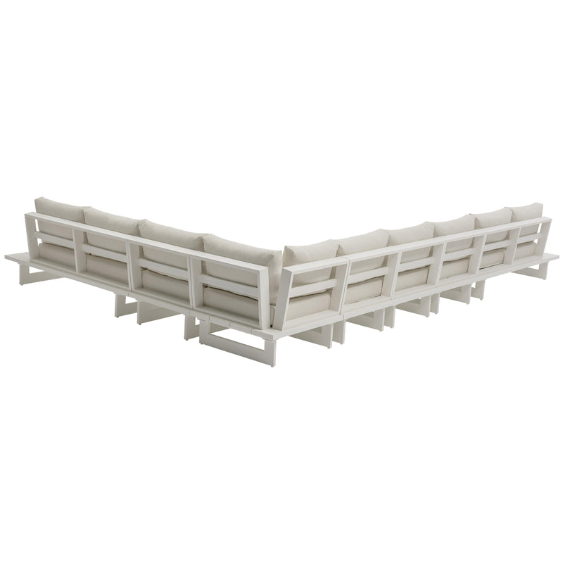 Meridian Maldives Cream Water Resistant Fabric Outdoor Patio Modular Sectional IMAGE 3