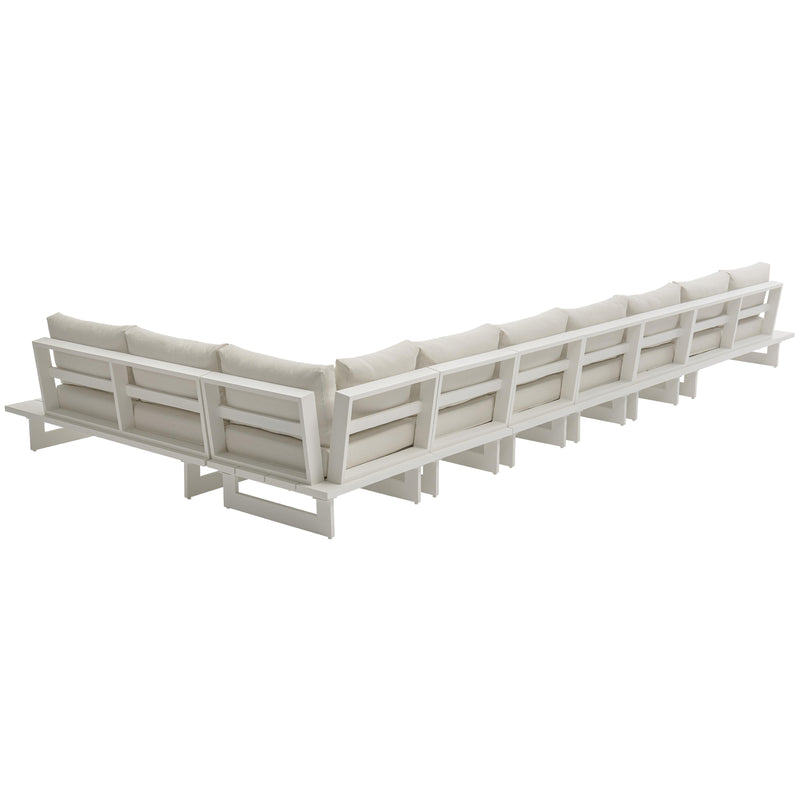 Meridian Maldives Cream Water Resistant Fabric Outdoor Patio Modular Sectional IMAGE 3