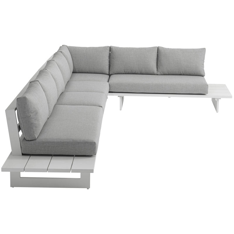 Meridian Maldives Grey Water Resistant Fabric Outdoor Patio Modular Sectional IMAGE 4