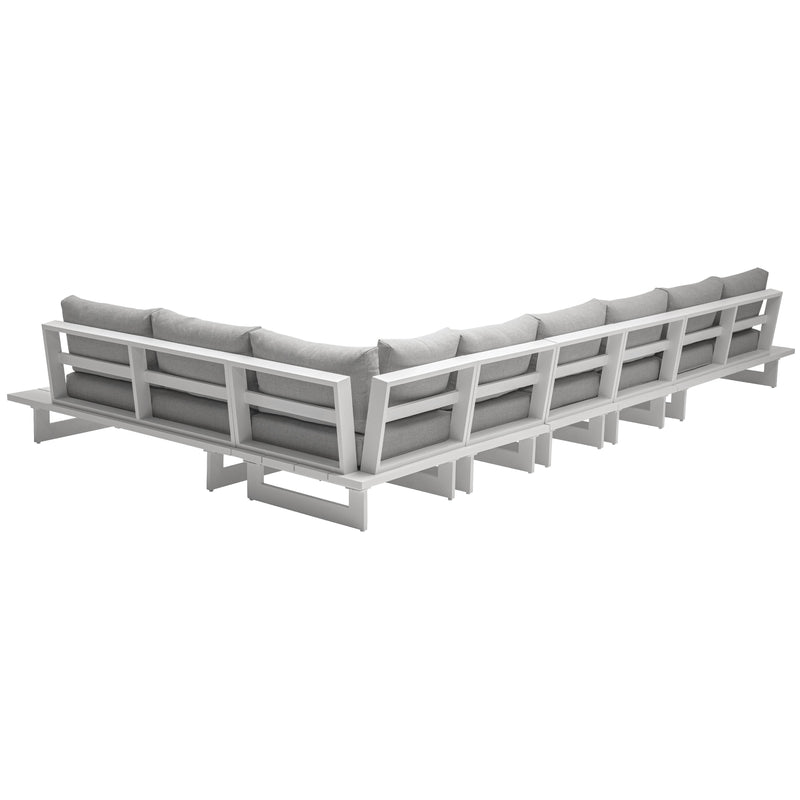 Meridian Maldives Grey Water Resistant Fabric Outdoor Patio Modular Sectional IMAGE 3