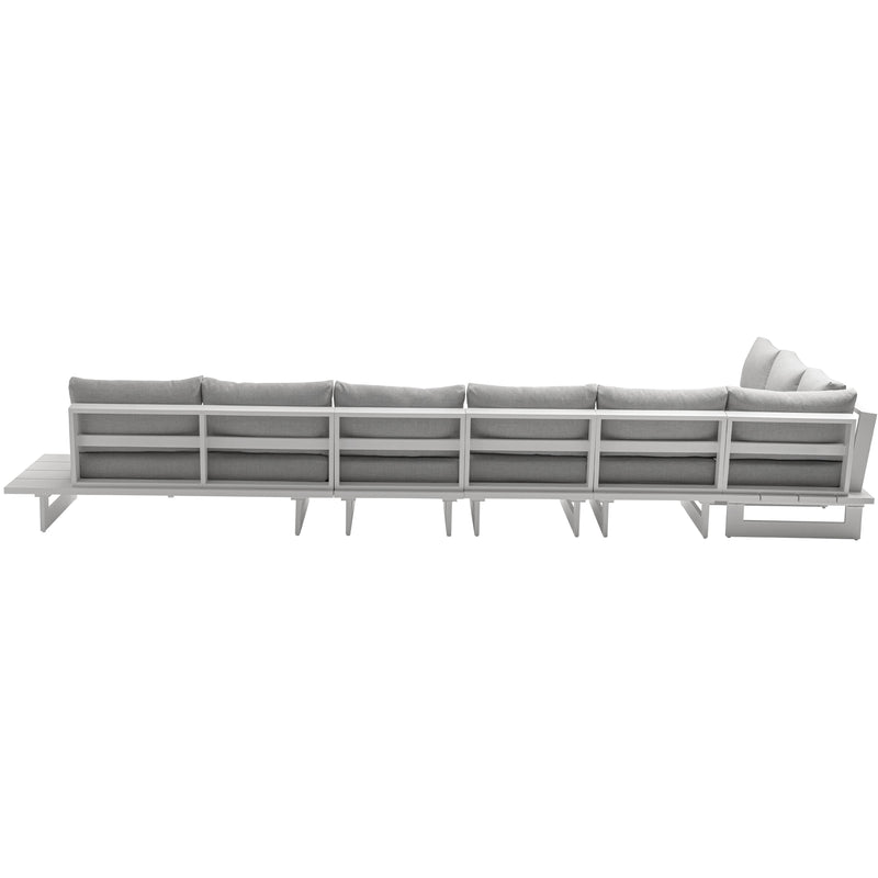 Meridian Maldives Grey Water Resistant Fabric Outdoor Patio Modular Sectional IMAGE 4