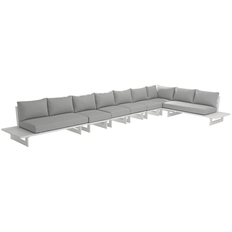 Meridian Maldives Grey Water Resistant Fabric Outdoor Patio Modular Sectional IMAGE 11