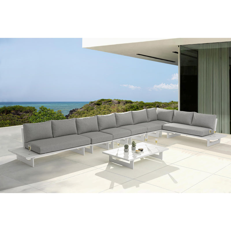 Meridian Maldives Grey Water Resistant Fabric Outdoor Patio Modular Sectional IMAGE 2