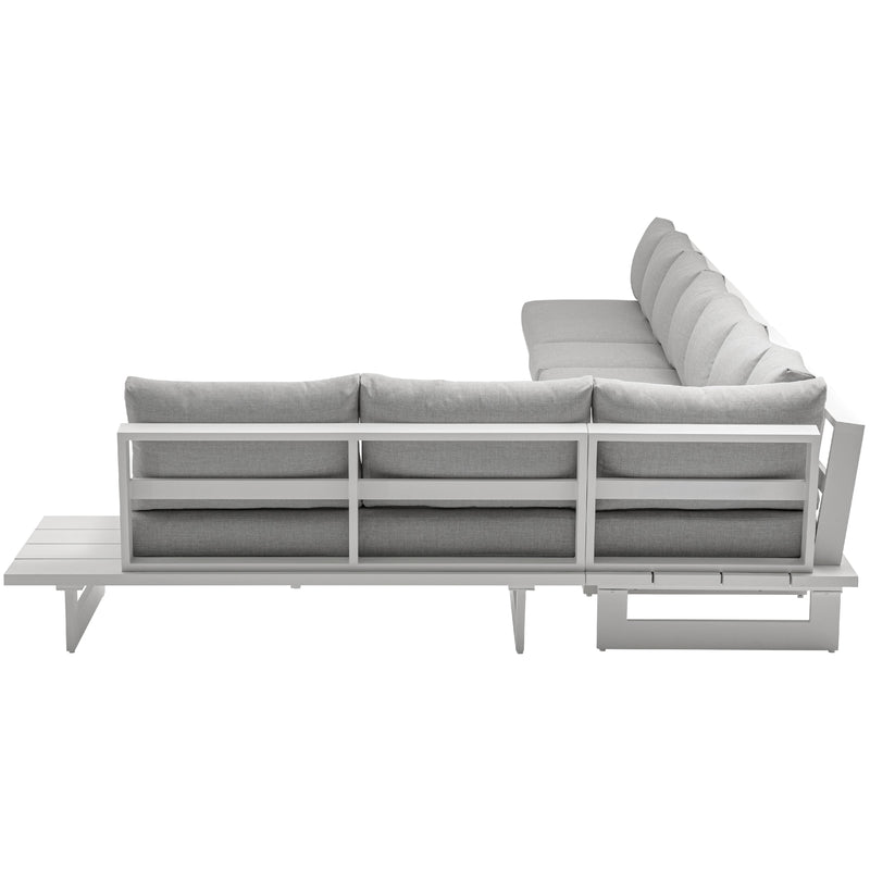Meridian Maldives Grey Water Resistant Fabric Outdoor Patio Modular Sectional IMAGE 4