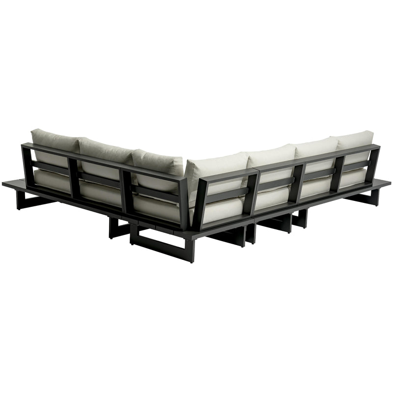 Meridian Maldives Cream Water Resistant Fabric Outdoor Patio Modular Sectional IMAGE 3