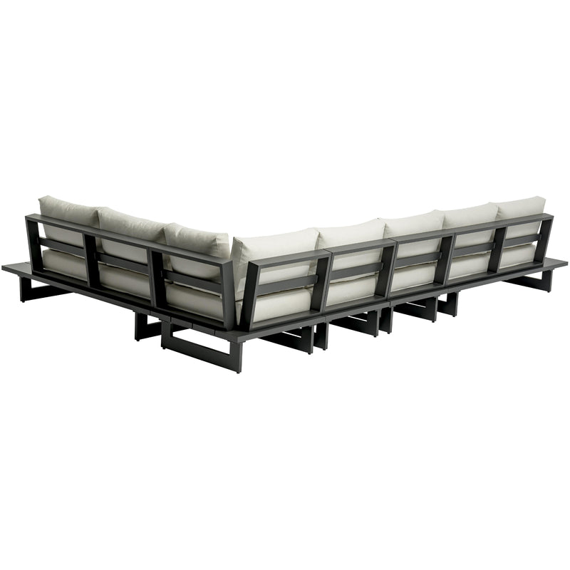 Meridian Maldives Cream Water Resistant Fabric Outdoor Patio Modular Sectional IMAGE 3