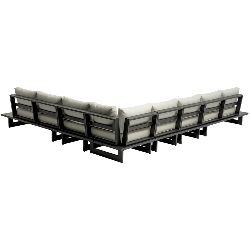 Meridian Maldives Cream Water Resistant Fabric Outdoor Patio Modular Sectional IMAGE 3