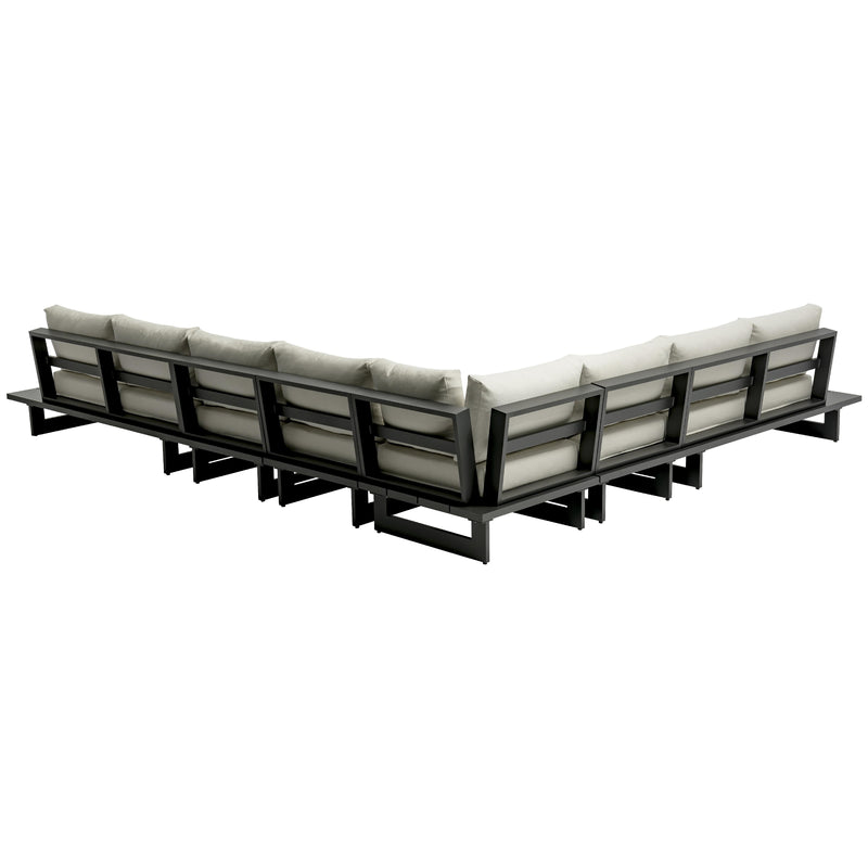 Meridian Maldives Cream Water Resistant Fabric Outdoor Patio Modular Sectional IMAGE 3