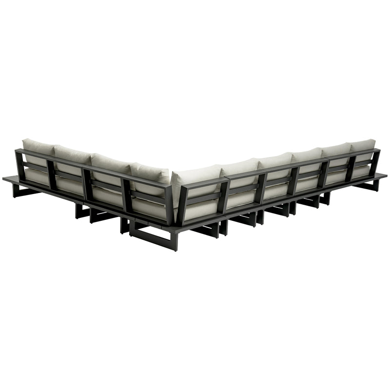Meridian Maldives Cream Water Resistant Fabric Outdoor Patio Modular Sectional IMAGE 3