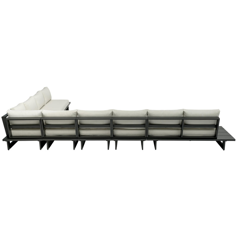 Meridian Maldives Cream Water Resistant Fabric Outdoor Patio Modular Sectional IMAGE 4