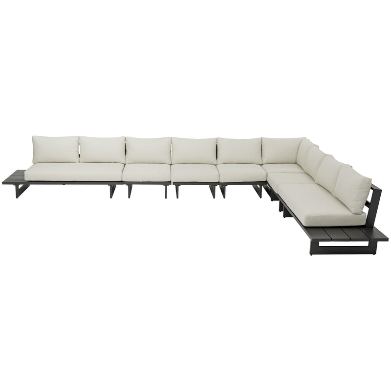 Meridian Maldives Cream Water Resistant Fabric Outdoor Patio Modular Sectional IMAGE 5