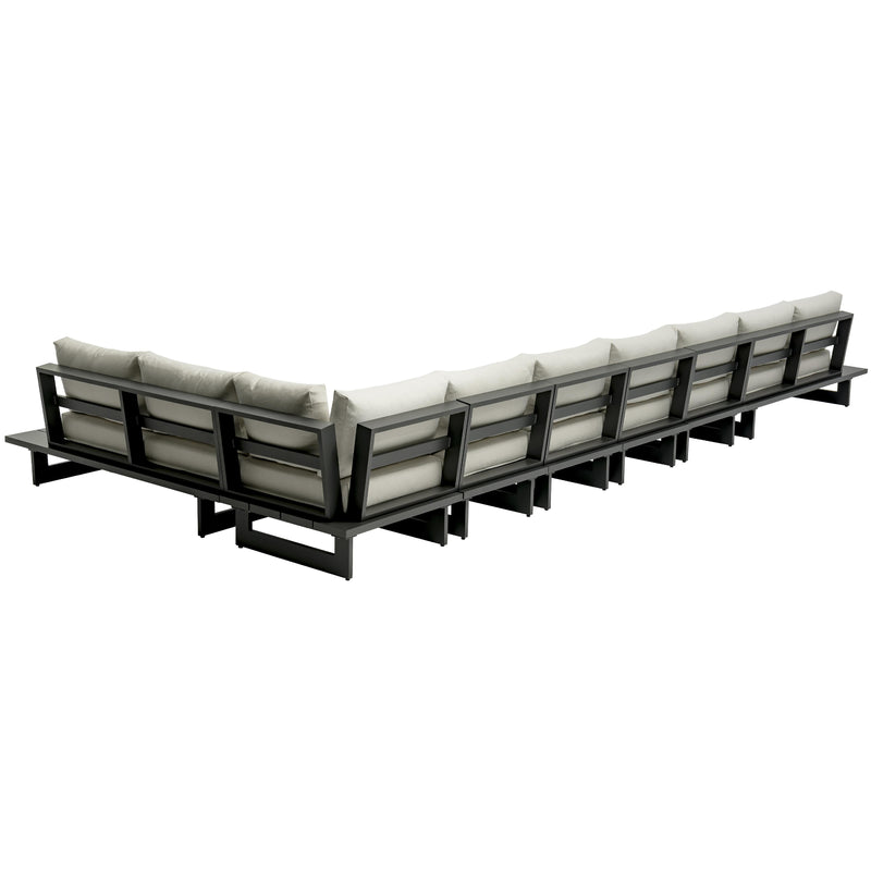 Meridian Maldives Cream Water Resistant Fabric Outdoor Patio Modular Sectional IMAGE 3