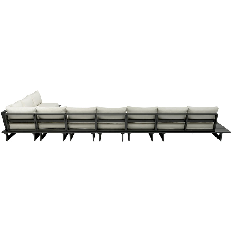 Meridian Maldives Cream Water Resistant Fabric Outdoor Patio Modular Sectional IMAGE 4